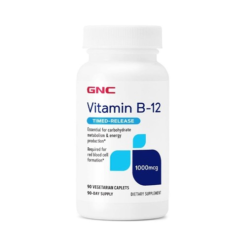GNC Vitamin B-12 1000mcg, 90 Caplets - Passion Pulse