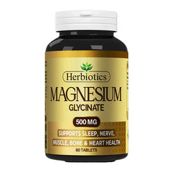 Herbiotics Magnesium Glycinate 500mg, 60 Tablets
