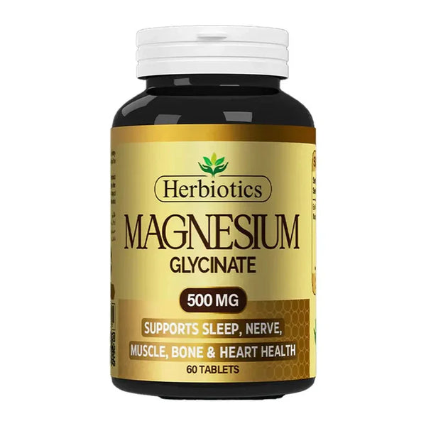 Herbiotics Magnesium Glycinate 500mg, 60 Tablets