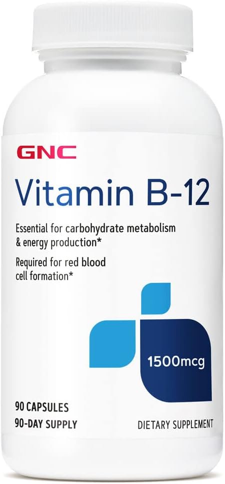 GNC Vitamin B-12 1500mcg, 90 capsules - Passion Pulse