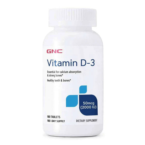 GNC Vitamin D3 2000 IU, 180 Tablets - Passion Pulse